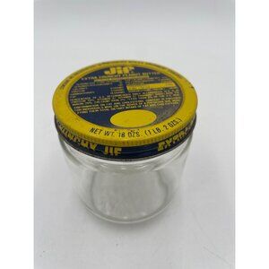 Vintage Jif Peanut Butter Glass Jar With Lid / jar is SKIPPY BRAND